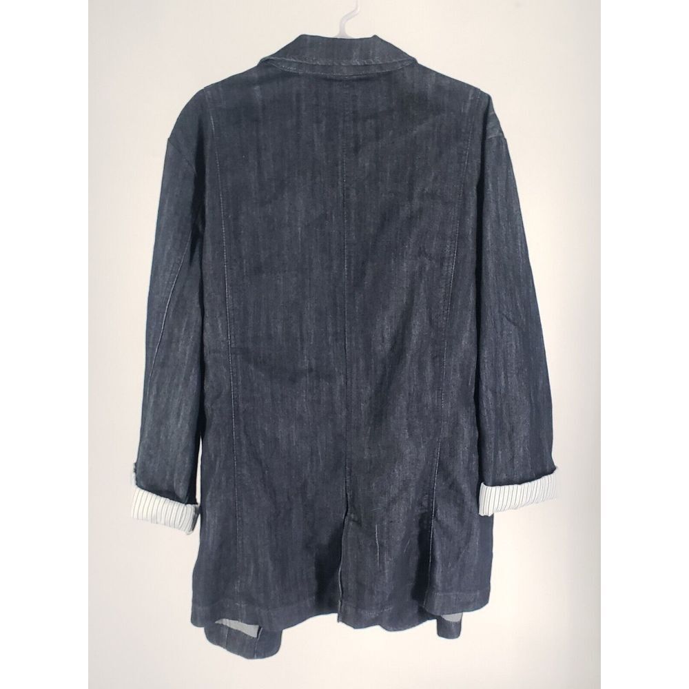 New Mwah Jeans Womens SZ 22/24 Denim Jacket W/ Pockets Button Up - Picture 2 of 8